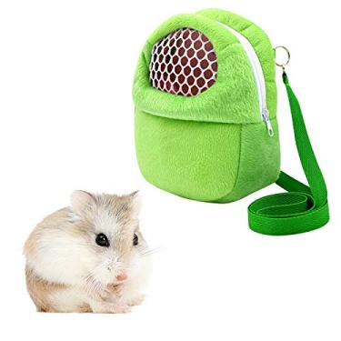Imagem de Bolsa portadora portátil para animais de estimação, bolsa de mão para animais de estimação respirável com hedgehog africano, mochila para viagem para gatos (M, verde)