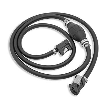 Imagem de NOTETOUPT Conjunto de linha de combustível Mangueira de linha de gás de combustível de 8 mm para motor de barco de popa marítimo RVs Conjunto de combustível ith Primer Bulb Braçadeiras de mangueira de