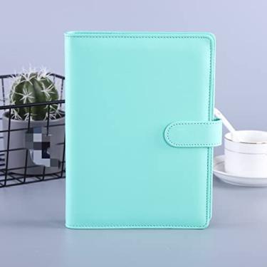 Imagem de A6/A5 PU couro DIY capa de caderno agenda agenda planejador capa papel papelaria escolar, verde, A6
