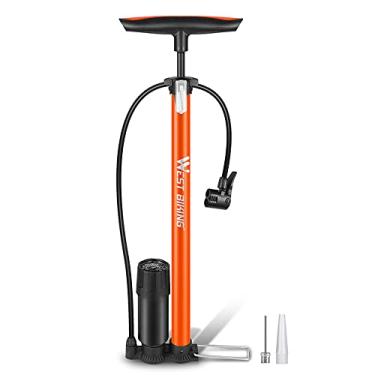 Imagem de Kiboule 160PSI inflador de bomba de pneu de bicicleta inflador manual doméstico bicicleta elétrica inflador de bola de pneu de motocicleta bomba de inflador de aço inoxidável prático