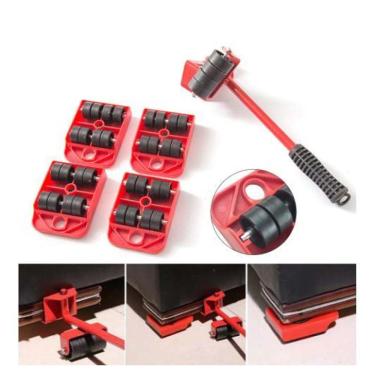 Imagem de Kit Levantador E Movedor De Móveis Rodinhas Mudança Limpeza