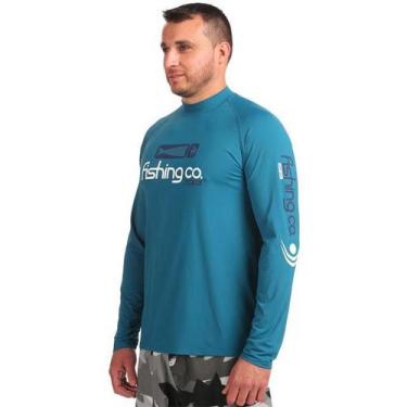 Imagem de Camiseta Fishing Co Básica Upf50+ Petroleo - Fishing Co.