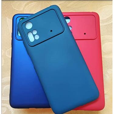 Imagem de Capa Case Capinha Anti Impacto Aveludada Premium+ Pelicula De Vidro Temperado Full Glue 9d Xiaomi Poco M4 pro 4g (CINZA ESCURO)