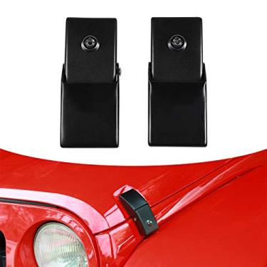 Imagem de JeCar trava de aço para Jeep Wrangler 2007-2020 JK JKU JL JLU Rubicon Sahara X Off Road Sport Exterior Accessories (Preto 1 par)