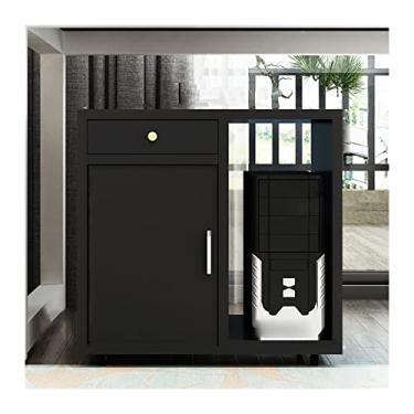 Imagem de KIZQYN Suporte de impressora do chão ao teto PC estrutura principal armário de arquivos de armazenamento prateleira principal rack de colocação de chassi de mesa rack de colocação de impressora armário impressora de mesa (cor: b)