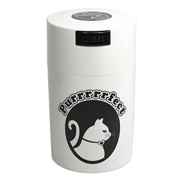 Imagem de (TV3, White Cat) - Tightpac America Tightvac Pawvac Sealed Pet Food and Treats Storage Container