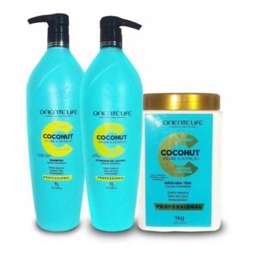 Imagem de Kit Shampoo, Condicionador E Máscara Oriente Life Coconut 1L