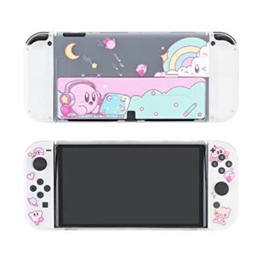 Imagem de ENFILY Cute Kirby Case Compatible with Nintendo Switch OLED, Dockable Case Cover, Ergonomic Soft TPU Grip Case for Joycon, Sparkle Skin Set