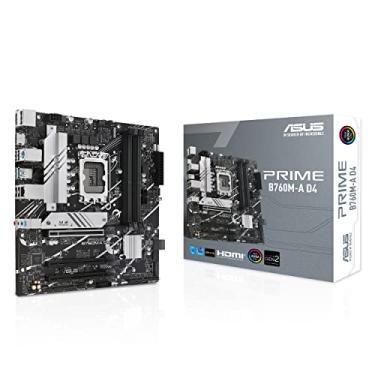 Imagem de ASUS Placa mãe Prime B760M-A D4 Intel® B760 (LGA 1700) (13ª e 12ª geração) mATX, PCIe 4.0, 2 slots M.2, LAN de 2,5 GB, DisplayPort, HDMI duplo, USB traseiro 3.2 Gen 2, Front 1 Type-C®, Aura Sync