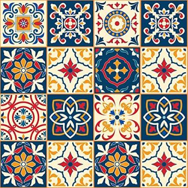 Imagem de Papel de Parede Adesivo Autocolante Para Cozinha Estilo Azulejo Decoração Chique 2.50 Metros