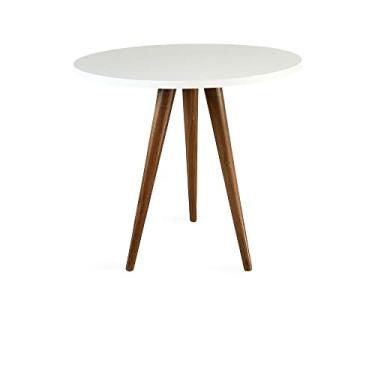 Imagem de Mesinha Lateral De Canto Tripé 50x50cm Cor:Branco