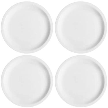 Imagem de Conjunto 4 Pratos de Sobremesa em Porcelana 19cm Classe Única Iguaçu Germer Branco