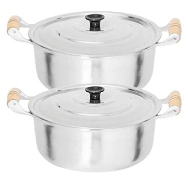 Imagem de Conjunto Caçarola Grande Alumínio Fundido Grosso 30, 32 Cm