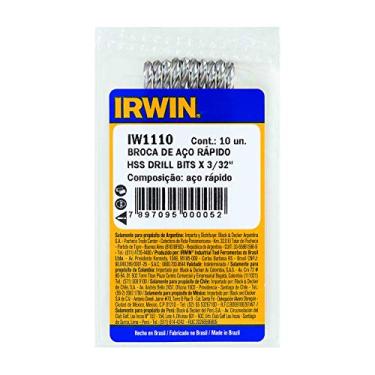 Imagem de IRWIN IW1110 Broca Aço Rápido para Metal ANSI B 94 11M 57 x 3/32" PrataIW1110