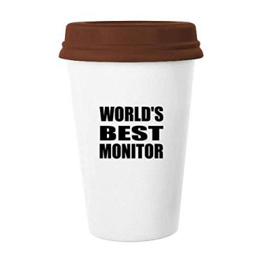Imagem de Caneca de cerâmica World's Best Monitor da temporada de formatura Copo de café Copo de cerâmica