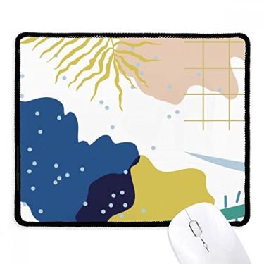 Imagem de Mouse pad azul branco abstrato arte com bordas costuradas tapete de borracha para jogos