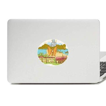 Imagem de Adesivo de notebook com emblema de vinil com estampa de templo e alfândega da cultura religião