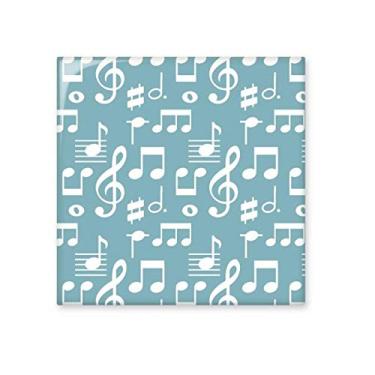 Imagem de Barra de notas musicais branca azul azulejo de cerâmica brilhante banheiro cozinha parede pedra