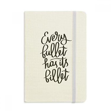 Imagem de Caderno de anotações com citação em billet oficial de tecido rígido diário clássico da Every Bullet Has Its