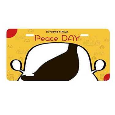 Imagem de DIYthinker Black Pigeon Animal Portrayal Placa de carro Decoração Dia da Paz