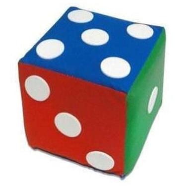 Imagem de Cubo Dado Com Pontos Redondos Em Espuma Colorida 16X16X16Cm