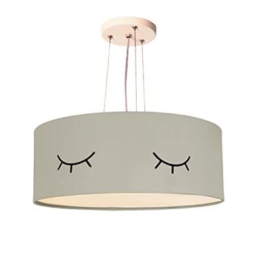 Imagem de Lustre Pendente Infantil Olhinho Cúpula 40x15 2E27 Cor: Cinza