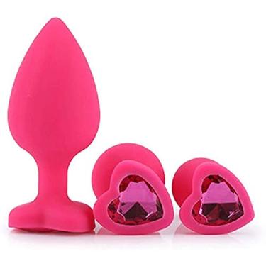 Imagem de 3 peçasplug anale, brinquedos anais, Brinquedos sexuais, homem e mulher yo04 plug anais feminino silicone