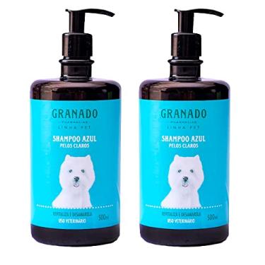 Imagem de Shampoo Granado Pet Azul Para Pelos Claros 500ml (Kit com 2)