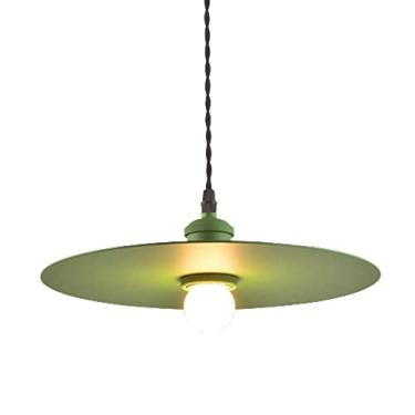 Imagem de Lustre moderno e simples lustre criativo prato pendente para metal industrial ajustável luminária de teto para restaurante rosa Yearn for