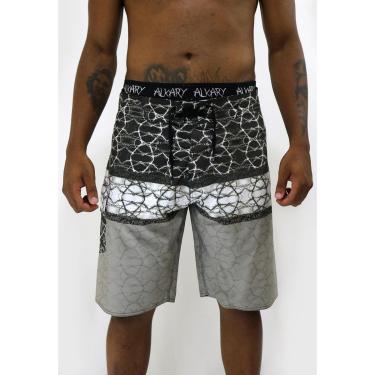Imagem de Bermuda Água Alkary Faixas Cinza-Masculino
