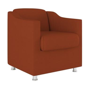 Imagem de Cadeira Poltrona Decorativa Reforçada Sala De Espera ? Balaqui Decor Cor:Terracota