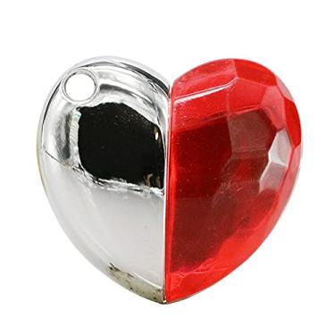 Imagem de Pen Drive USB em forma de coração de 32 GB, unidades USB cartão de memória, pen drive USB 2.0, pen drive, unidade USB, armazenamento de data, disco com zíper, pendrive (vermelho)