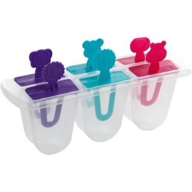 Imagem de FORMA DE PICOLÉ FÁBRICA DE SORVETE DE PALITO DIVERTIDA 6 CAVIDADES BICHOLÉ INFANTIL
