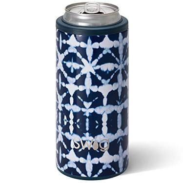 Imagem de Swig Slim Can Cooler, Insulated Skinny Can Holder, Stainless Steel Can Cooler for Tall Skinny Cans, Skinny Can Cooler Compatible with White Claw, Truly, High Noon, Michelob Ultra (Indigo Isles)