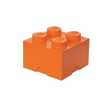 Imagem de LEGO Storage Brick 4 – Stackable, Large Capacity Organizer for LEGO Building Blocks, Minifigures, and Other Toys |Space Saving Container - For Ages 3+, 4 – Stud, Bright Orange