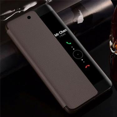 Imagem de Capa flip de couro para huawei, capinha para modelos p20, p40, p20 pro, mate 10, 20, 30 pro lite, p10 plus, p30, p30pro, marrom, para p30 lite