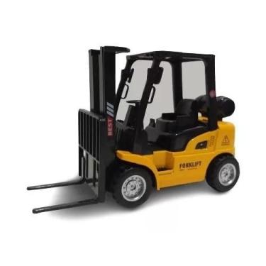Imagem de Power Toys TECH - Miniatura Empilhadeira: Carrinho de Ferro com Portas que Abrem e Pneus de Borracha