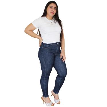 Imagem de Calca Jeans Hering Skinny Feminina Cintura Média Ultra Stretch Azul H9GW1ASN-Feminino