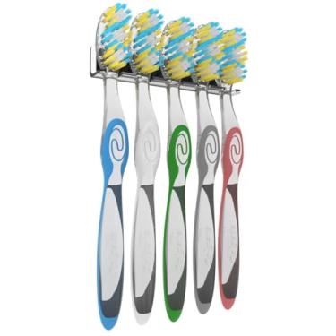 Imagem de Suporte Fixo Organizador de Parede Porta Escovas de Dente - ARTBOX3D (Para 5 Escovas)