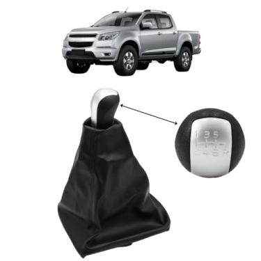 Imagem de Kit Coifa Cambio Manopla S10 2012 2013 2014 2015 2016 2017 2018 6 Marchas Tampa Prata