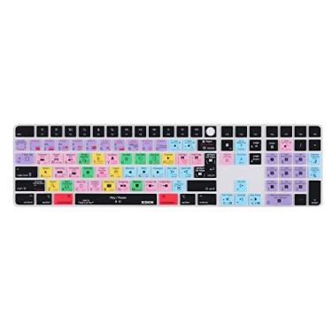 Imagem de XSKN Capa de silicone para teclado Atalhos e idiomas compatível com Apple 2021 iMac M1 Chip Magic Keyboard Touch ID e teclado numérico A2520 Acessórios (versão UE e EUA, Final Cut Pro) (SHK-392)