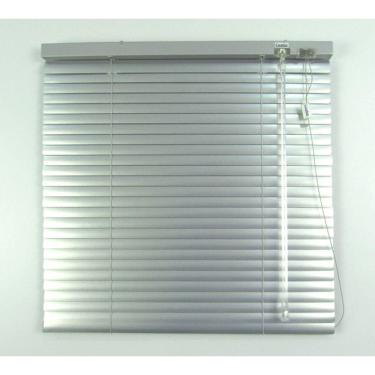 Imagem de Persiana Horizontal 25Mm Alumínio Crisdan Sem Furos Aparente Largura 2,00 X 2,30 Altura Prata