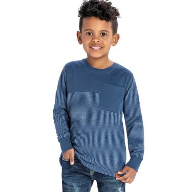 Imagem de Infantil - Camiseta Menino Listrada Elian Azul  menino