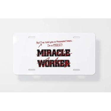 Imagem de Capa para placa de carro para funcionários de padre – Capa para placa de carro – Capa para moldura de placa de carro 15,24 x 30,48 cm