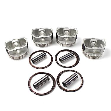 Imagem de DEEGOOLY Conjunto de anéis de pistão de motor 23410-2G200, 4 peças compatíveis com Hyundai Kia Sonata Sorento G4KE 2.4L 2.4L Conjunto de peças de reposição de pistão de pistão de motor 234102G200, 23410-2G210