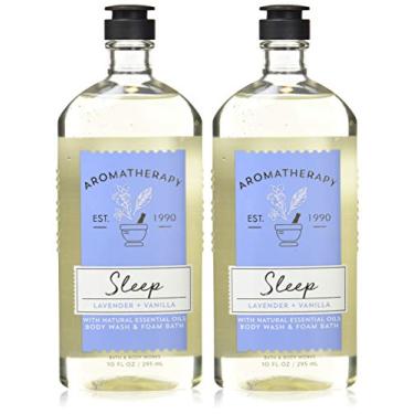 Imagem de Bath and Body Works Aromatherapy Sleep Lavender Vanilla Body Wash Foam Bath 10 Ounces per bottle - 2 Pack