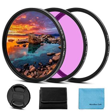 Imagem de Sedremm Kit de filtro universal de 67 mm UV CPL FLD conjunto com proteção UV, polarização circular, filtro fluorescente e tampa de lente de substituição para câmera Canon, Nikon, Sony, Pentax,