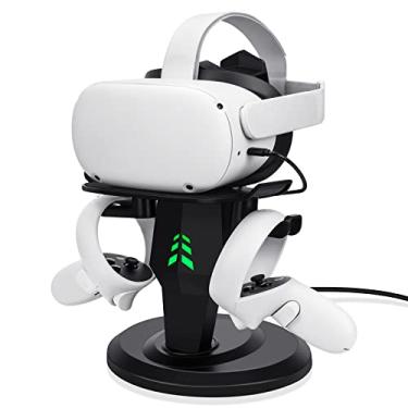 Imagem de alcopanda VR Stand, Headset Charging Dock, VR Display Stand Accessories for Meta Quest 2, PSVR 2,Rift, Rift S,Valve Index Headset and Touch Controllers