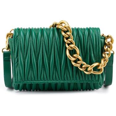 Imagem de Montana West Bolsa feminina pequena de lantejoulas com lantejoulas brilhantes bolsa de ombro clutch, Verde escuro, Small