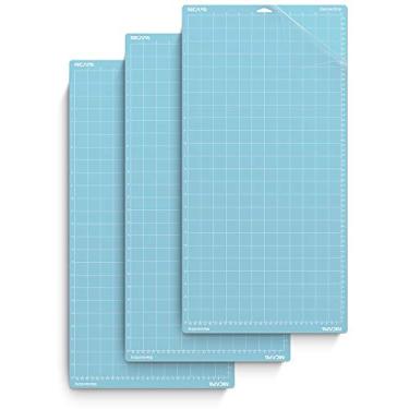 Imagem de Nicapa Tapete de corte leve para Cricut Maker 3/Maker/Explore 3/Air 2/Air/One (30,5 x 61 cm, 3 tapetes) tapetes de reposição para acolchoamento azul pegajoso